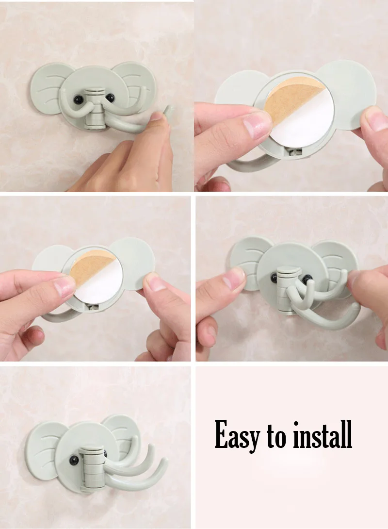 QuickDone-Decorative-Wall-Key-Holder-Cute-Elephant-Plastic-Wall-Shelf-Rack-Hook-Kitchen-Organizer-Bathroom-Accessory-HG0552 (2)