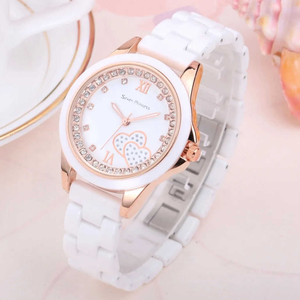 

Net red hot sale white ceramic watch women's watch fashion trend quartz watch waterproof ladies student watch