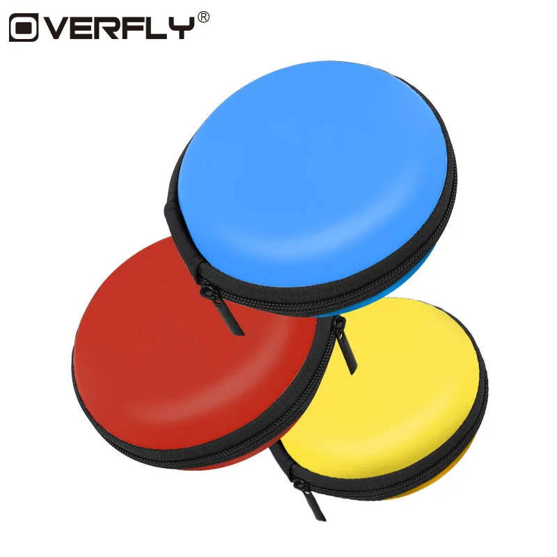 Чехол из искусственной кожи для наушников Overfly коробка хранения защитный usb