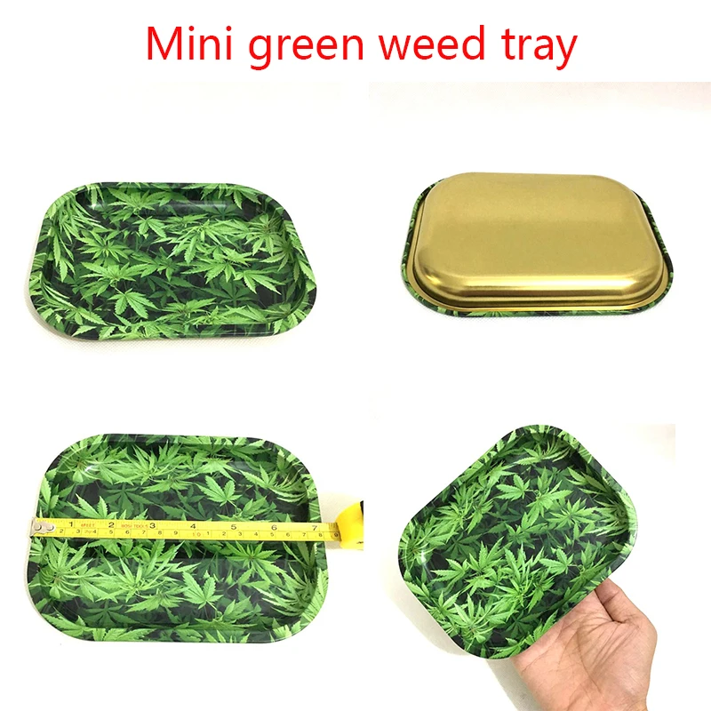 

Mini 18cm Rolling Tray Tobacco Storage Plate Discs for Smoke Green Weed Herb Grinder Water Pipe Hookah Shisha Glass Bong