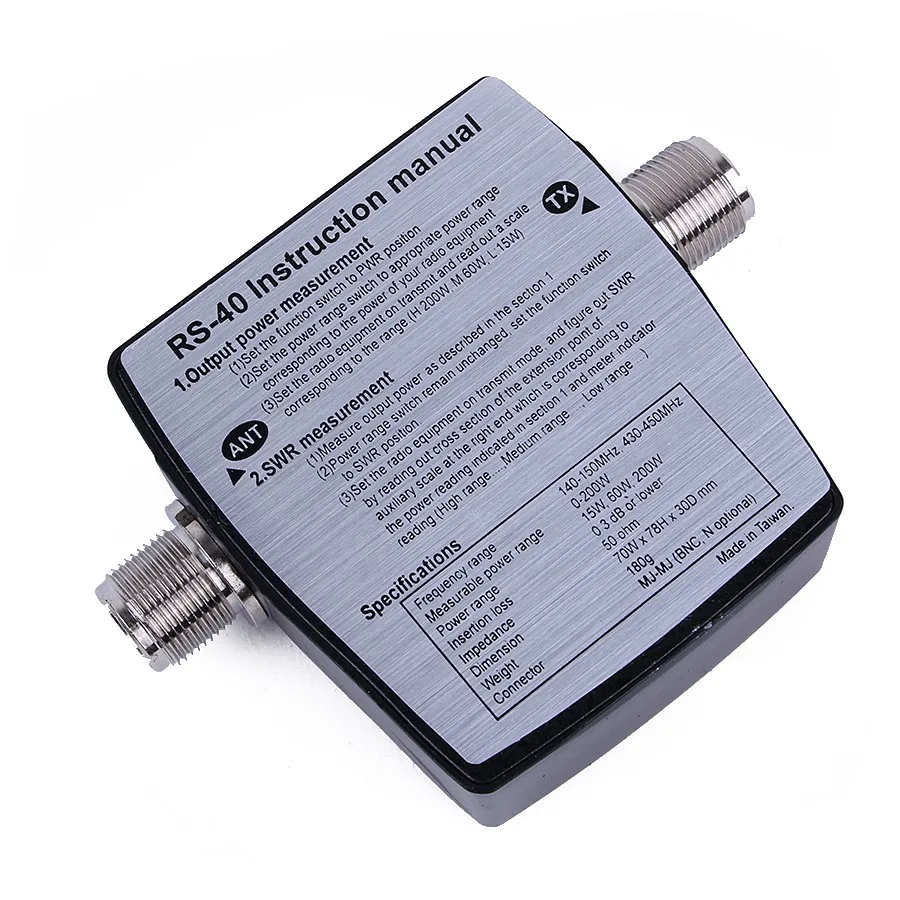 Walkie Talkie Accessories Brand New NISSEI RS-40 Measurable Range 200w,with Adapter Connector, RS40 Power SWR Meter 144/430mHz  Walkie Talkie Accessories Brand New NISSEI RS-40 Measurable Range 200w,with Adapter Connector, RS40 Power SWR Meter 144/430mHz