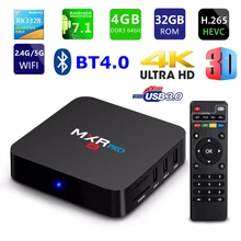 MXR PRO Smart TV BOX Android 7.1 OS RK3328 Quad Core 4G/32G 4K HDR 3D 2.4G/5G Dual WIFI BT4.0 USB 3.0 TV Set-top Box OTT box
