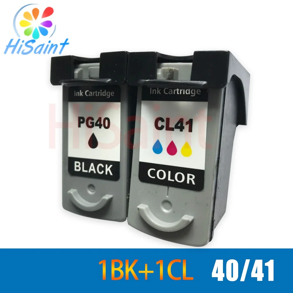 hisaint For Canon CL41 PG40 Black&Tr color Ink Cartridge Compatibles for Canon PIXMA iP1600