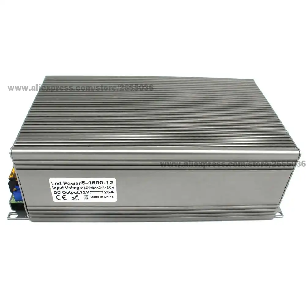 DC 12 V 125A 1500 W Питание преобразователь драйвера 110 220 AC к DC12V импульсивный источник питания для промышленного оборудования светодиодный Светодиодный модуль xge ccтв