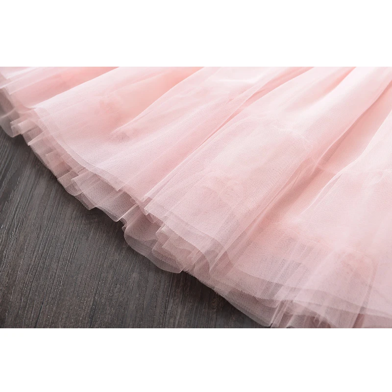 Girls Dresses 2019 Summer New Children s Clothing Girls Sweet Embroidery Flower Mesh Lace Stitching Sleeveless Princess Dress