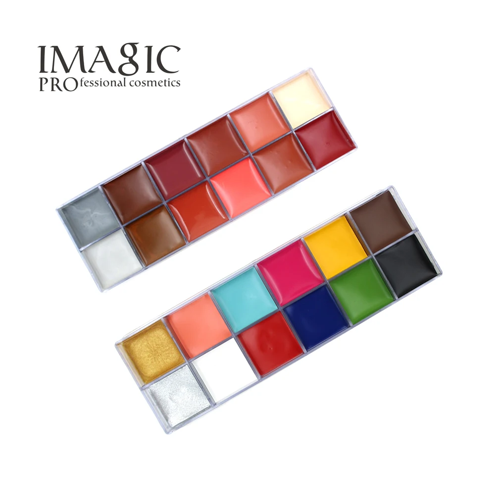 

12 Colors Flash Tattoo Face Body Paint Pigment Flash Glow Color Fancy Paint For Party Halloween Fancy Carnival