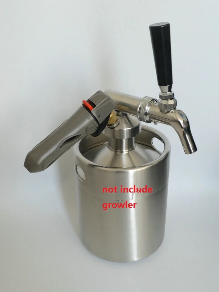 Homebrew Mini Keg Spear Beer Growler Tap Kit with CO2 Injector