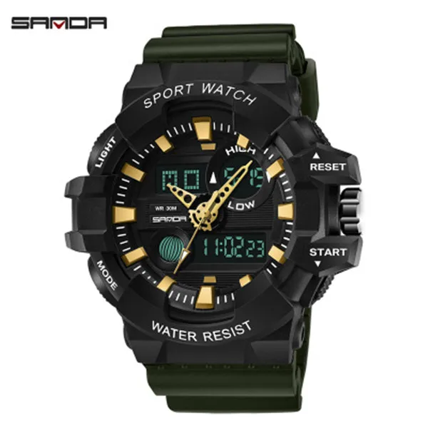 Мужские Цифровые часы Sanda G Style спортивные в стиле милитари модные