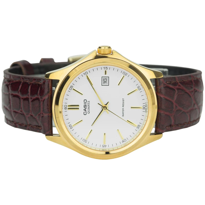 Casio Часы Указатель мужские часы золотой чехол кварцевые часы MTP-1183Q-7A
