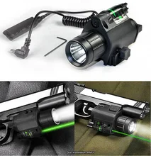 2in1 M6 Combo Tactical CREE Q5 LED Flashlight LIGHT 200LM Green Red Laser Sight with Tail