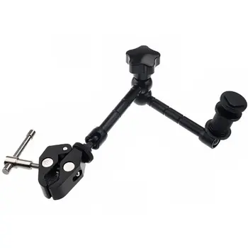 

AAAE Top Super Clamp 11 inches magic articulated arm for mounting HDMI Monitor LED Light LCD Video Camera Flash Camera DSLR