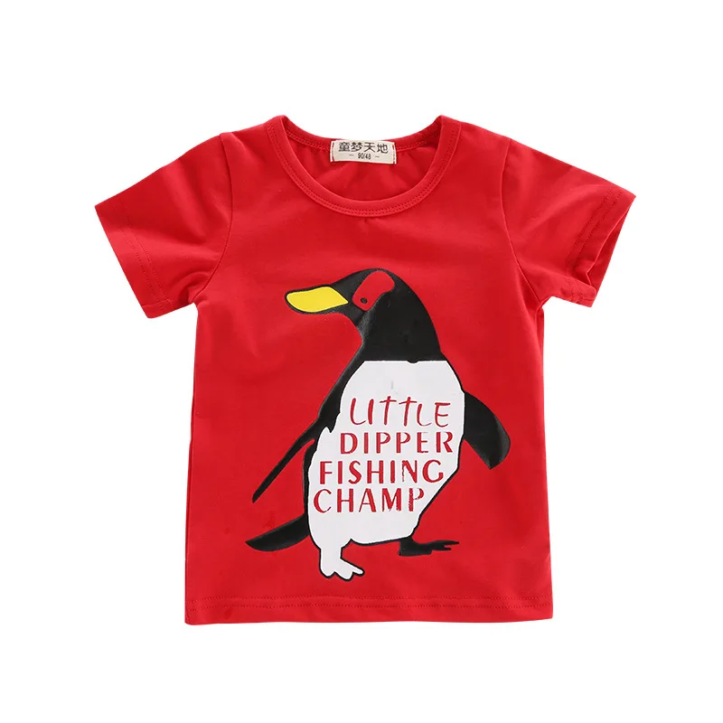 

Boy Girls T Shirt Baby Groot Tshirt For Kids Summer Tee Tops Clothes Cartoon PenguinT Shirt Clothing Children T-shirt Costume