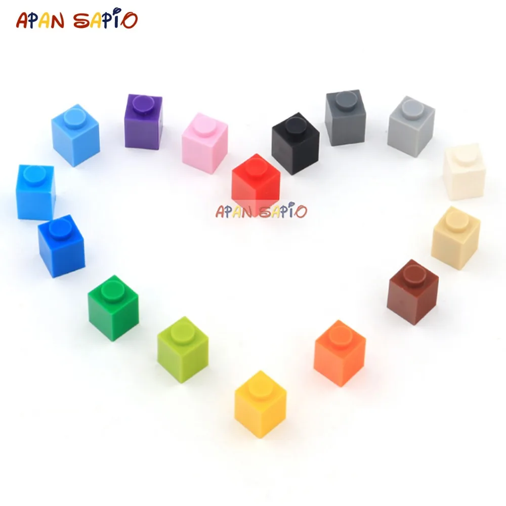 

Building Blocks Toys High 1x1Dots 180PCS/lot 16Color Bricks Compatible With Legoed Duplos DIY kids Toys Educational for children