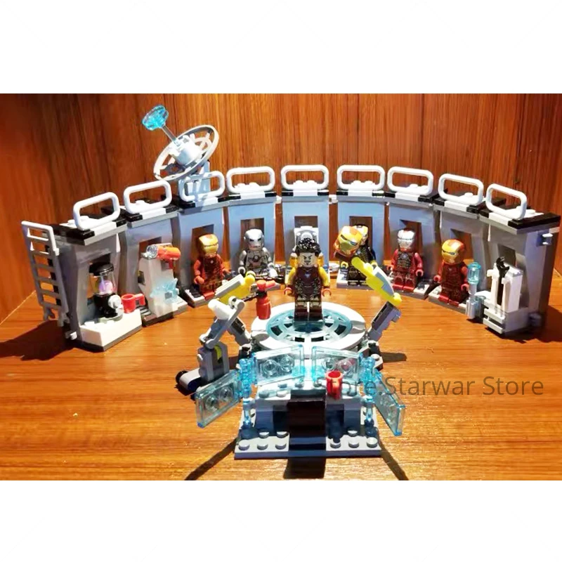 

Endgme lighting Super Heroes Iron Man Underground Laboratory Base Mark Armor 07121 SY305 Marvel Avengers Infinity War
