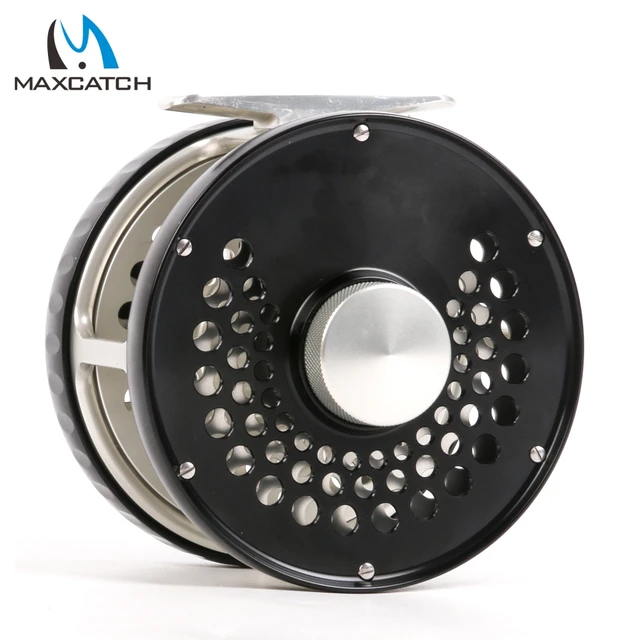 Cheap Maximumcatch Classic Fly Fishing Reel Clicker Disc Drag System CNC Machine Cut T6061 Aluminum Fly Reel