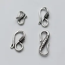 925 пробы серебряные застежки для соединения с S, высокое качество, мульти размер, ожерелье, браслеты, застежка, крючки, сделай сам, Подвески для изготовления украшений