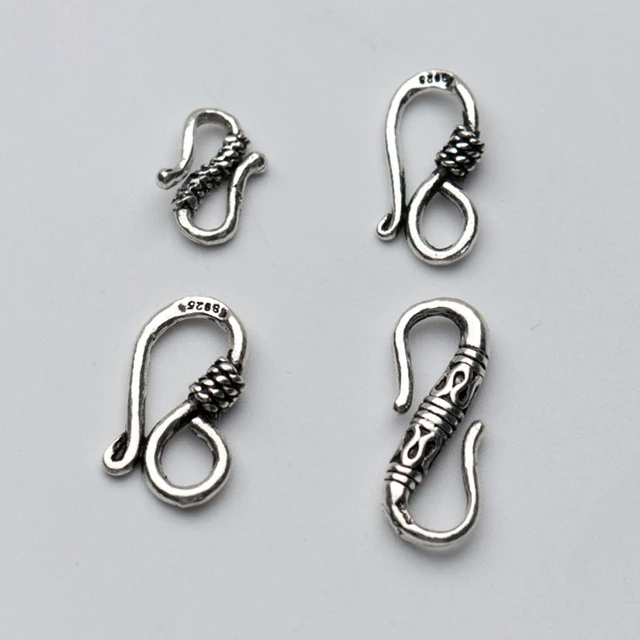 100% 925 Sterling Silver S Connection Clasps High Quality Multi Size Necklace  Bracelets Clasp Hooks DIY Jewelry Making Charms - AliExpress