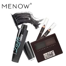 Menow бренд Make Up Set Водонепроницаемый замок Цвет Тушь для ресниц жидкие роста и два-цвет бровей порошок подарки два Подводка для глаз 5402