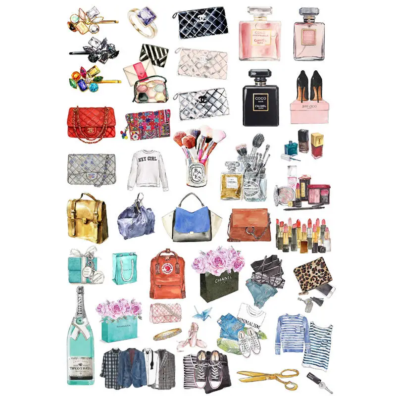 

2 pcs/lot Korean Bag Wallet Decor Scrapbook Bullet Journal Stationery Stickers Planner Poster Post It Patchwork Craft Supplies