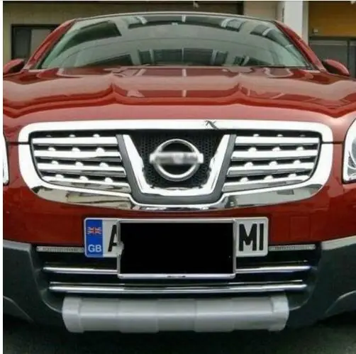 Хромированная накладка на решетку радиатора из абс пластика для Nissan Qashqai 2007 2008 2009