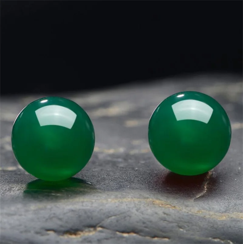 LMNZB натуральный 8 мм с зелёными камнями клипсы с камнем Серьги 925 пробы ювелирные изделия из серебра Круглый Кристалл из опала в виде капель с кристаллами в форме Для женщин LE011