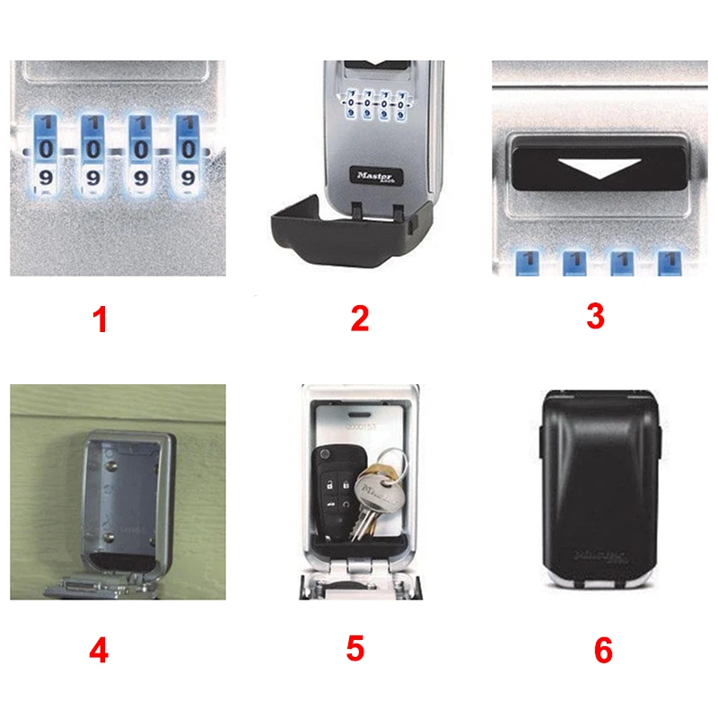 Master Lock Key Safe Box Outdoor Wall-mounted Keys Storage Box Night Glowing Password Lock Home Office Security Organizer Boxes (7)