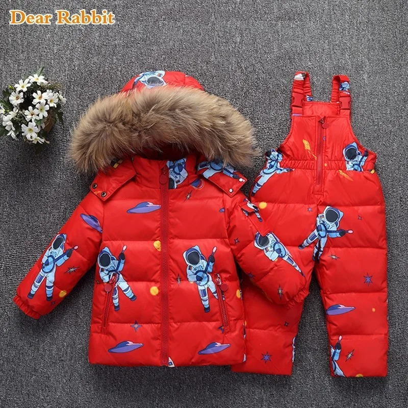 

Russia spring duck down jackets children clothing set girls kids baby clothes boys parka warm coat snow wear 2019 new Winter