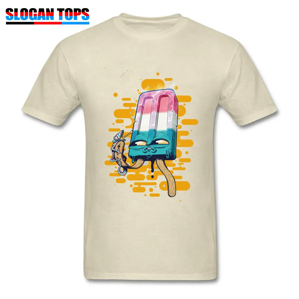 100% Cotton Student Short Sleeve monster ice cream829yy Top T-shirts Unique T Shirt 2018 Discount Design Round Neck T-shirts monster ice cream829yy beige