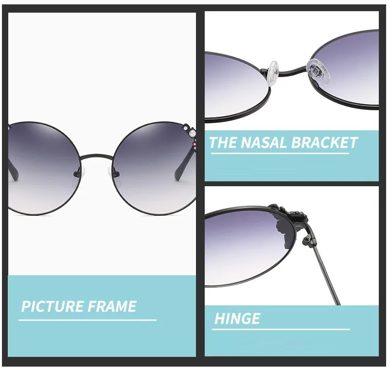 Роскошные солнцезащитные очки кошачий глаз, женские круглые жемчужные стразы, трендовые оттенки CCSPACE, винтажные Брендовые очки, женские модные очки UV400