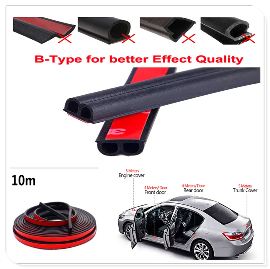 

CAR 10m Door Seal Strip Rubber sealing Strips for Chevrolet WTCC Sequel Nubira Monte Kodiak Epica GPiX Jay Groove