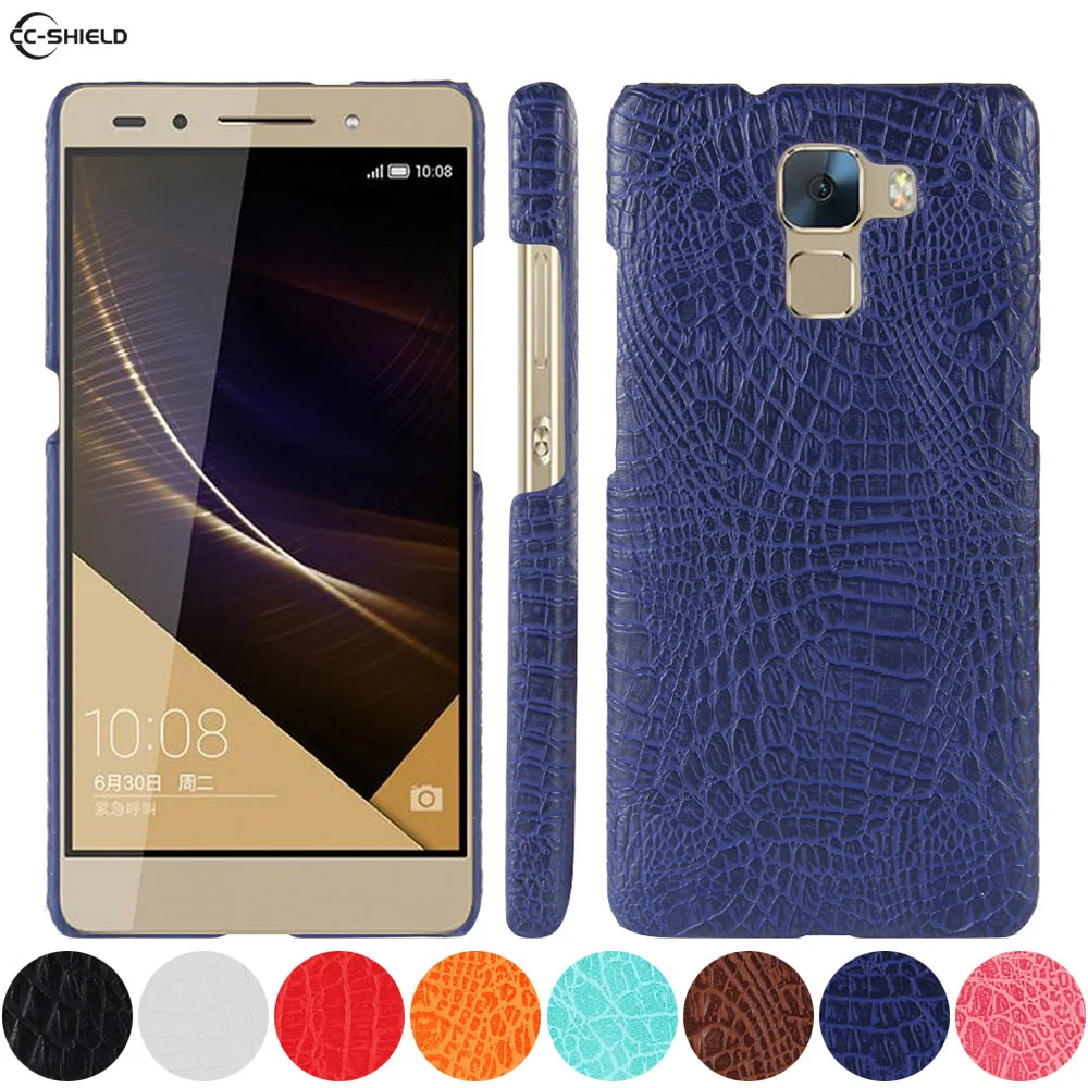 Кожаный чехол для Huawei Honor 7 бампер телефона PLK L01 TL01H Жесткий Чехол из поликарбоната