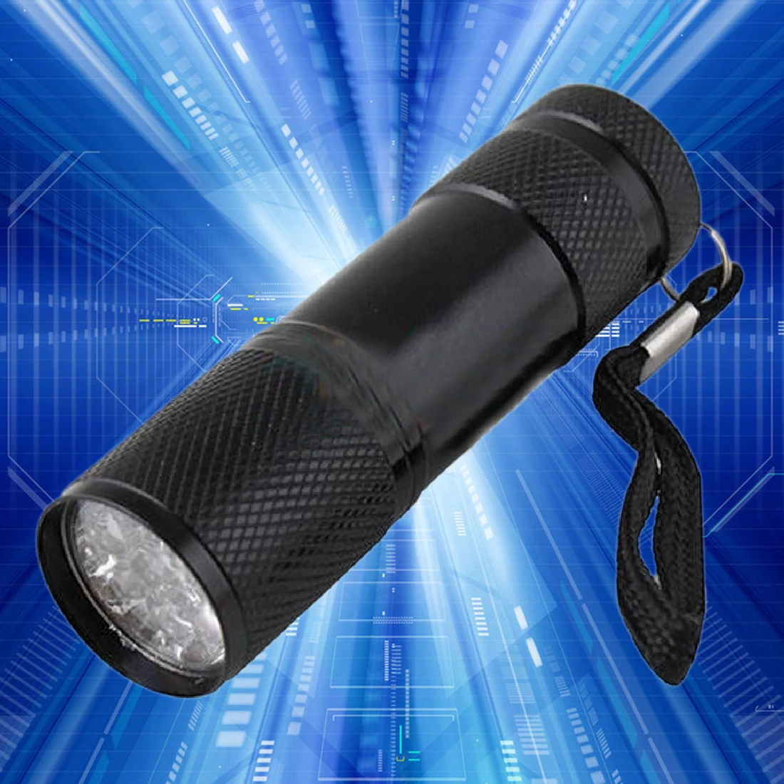 New Camping Portable Aluminum 9Led UV Flashlight Violet Light