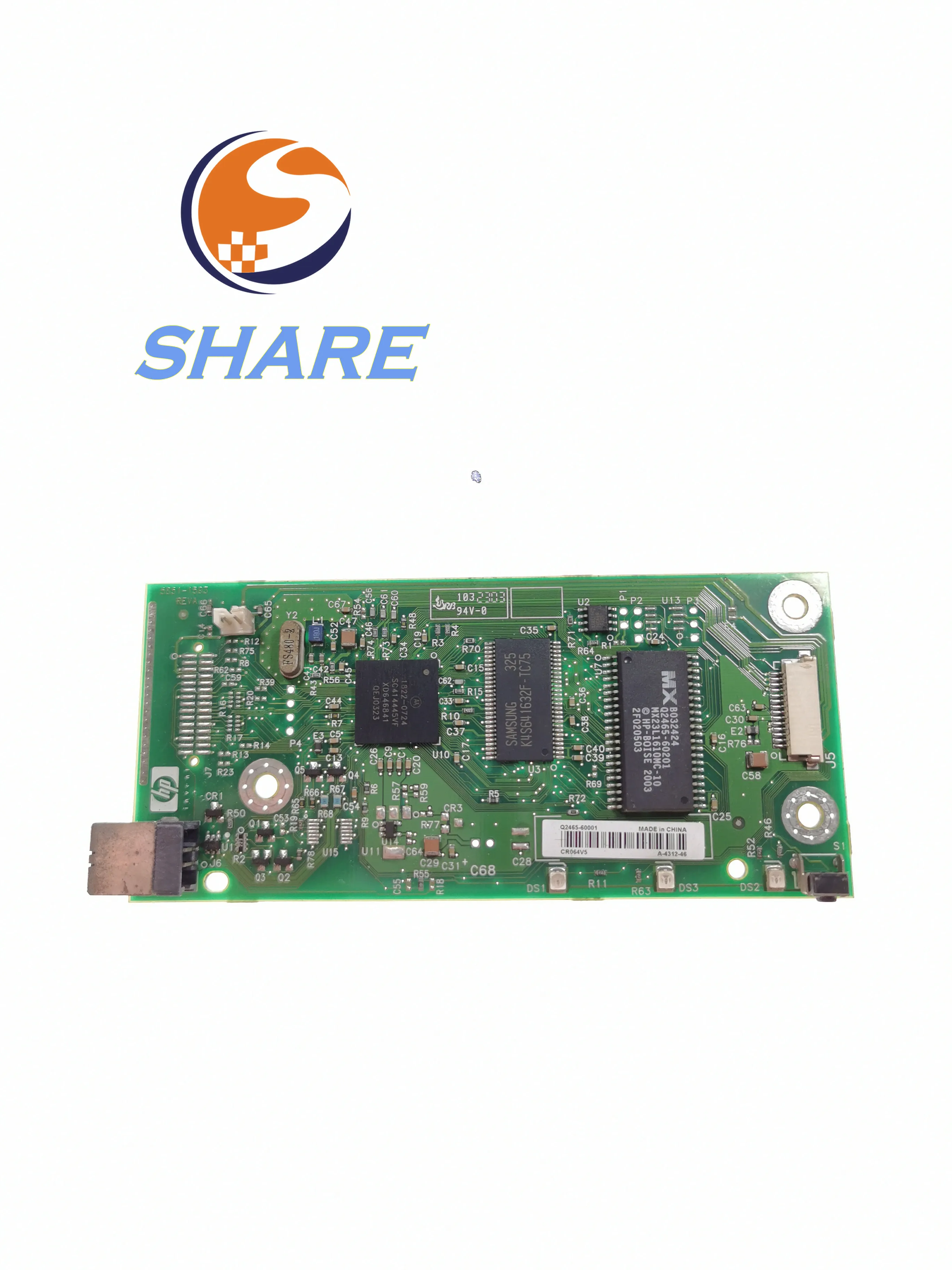 

SHARE 1ps FORMATTER PCA ASSY Formatter Board logic Main Board MainBoard mother board for HP 1012 1010 Q2465-60001 Q3649-60002