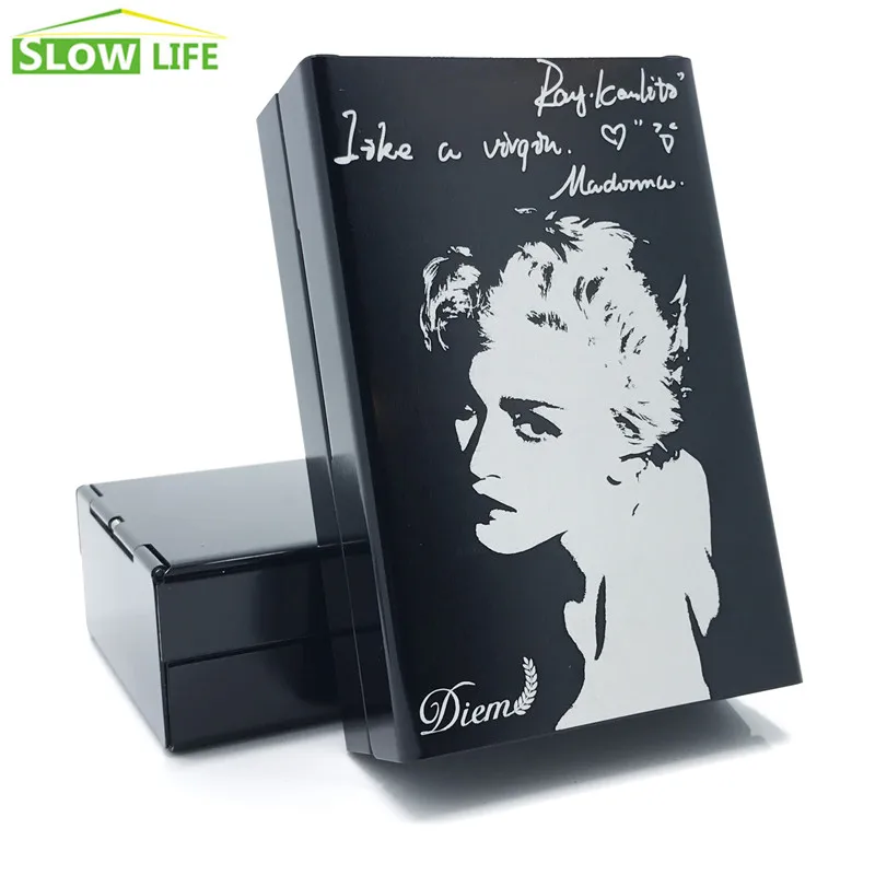 Laser Engraving Wowan 20 Cigarette Case Novelty Metal Cigarette Box