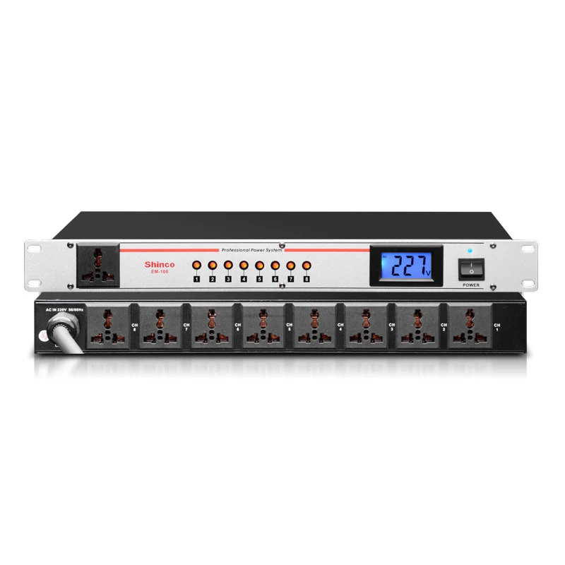 

Shinco EM-100 Professional Stage Power Sequencer 8-channel Power Stage Controller
