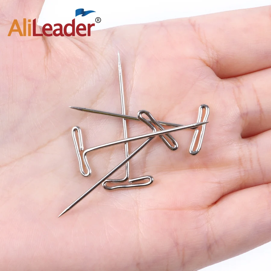 Wig Making T Pins 50Pcs/Pack T-Pins for Making Wig Stainless Steel 1.5 Inch for Blocking Lace