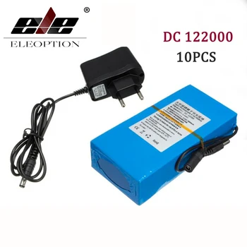 

10PCS High Quality DC 12V 20000MAH DC 122000 Powerful Rechargeable Backup Li-ion Battery For CCTV Camera Wireless Transmitter