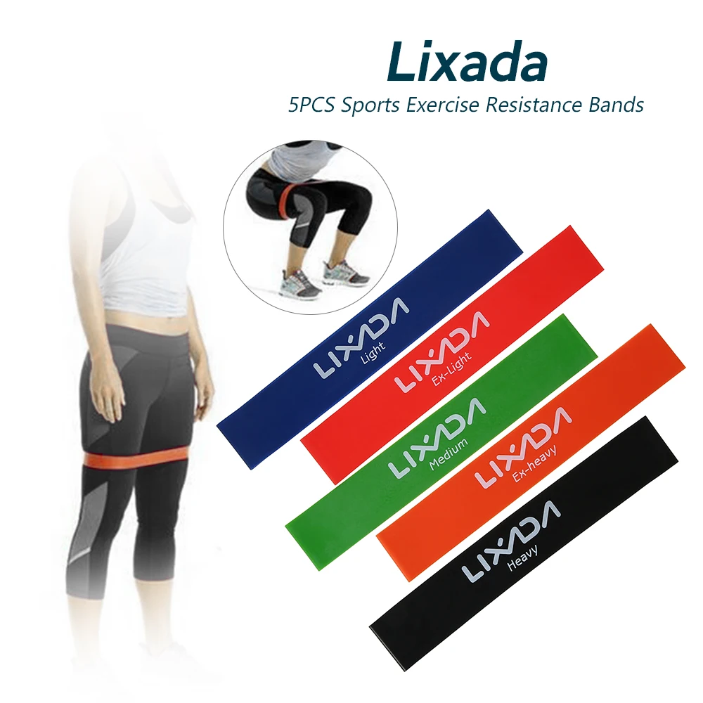 

Resistance Band Set 5PCS Sports Exercise Resistance Loop Bands Set Elastic Band Set Training Rubber Bands Fitness Equipment