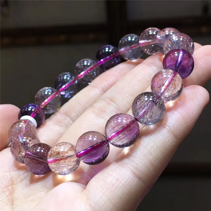 Natural Super Seven Melody Stone Rutilated Quartz Bracelet (4)