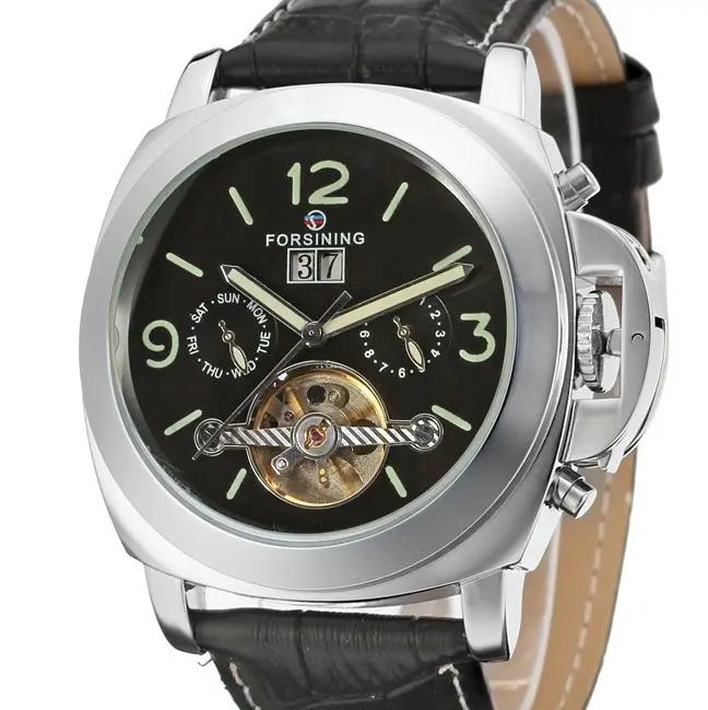 Luxury Brand FORSINING Auto Date Tourbillon font b Mechanical b font Watch Male Clock Designer Watches