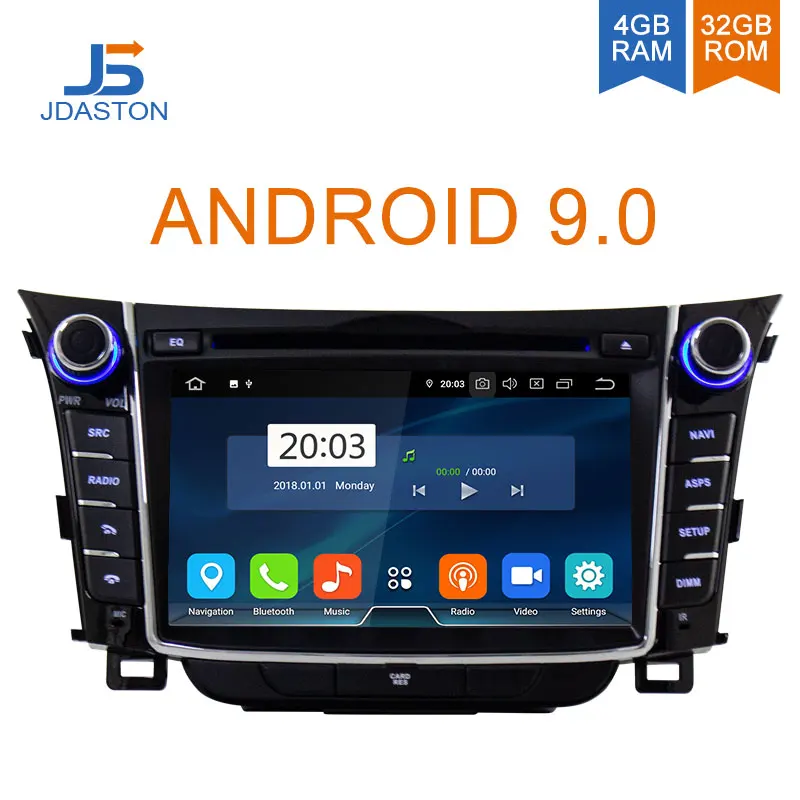 Discount JDASTON Android 9.0 Car DVD Player For Hyundai I30 Elantra GT 2012-2018 WIFI Multimedia GPS Stereo 2 Din Car Radio tape recorder 0
