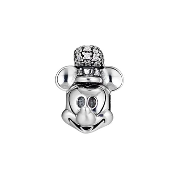 

DIY Beads For Jewelry Making Shimmering Steamboat Mouse Charm Fit Original Bracelets For Woman Sterling Silver Jewelry