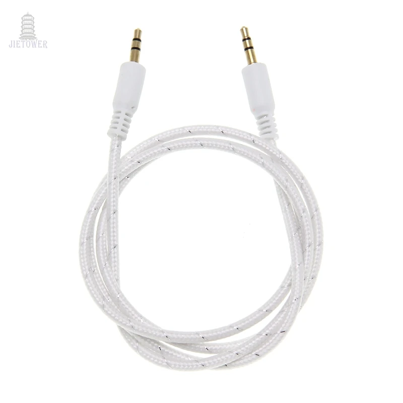500pcs lot 3 5mm Jack Audio Cable Male to Male Cloth Weave braid Audio Aux Cable For iPhone Car Headphone for Beat Speaker cheap