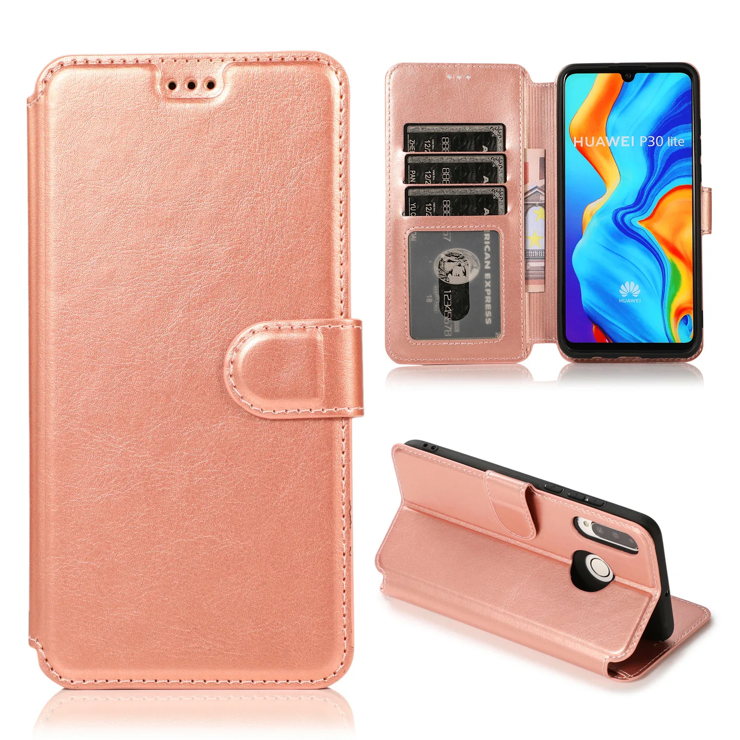 

Leather Flip Phone Case For Huawei P30 P20 Mate 20 lite P30 P20 Mate 20 Pro P smart 2018 P smart Plus 2019 Case Coque Funda etui