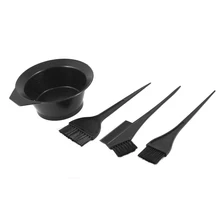 JEYL Hot New 4 Pcs Black Plastic Tint Bowl Hair Dye Colouring Brush Stylist Tools