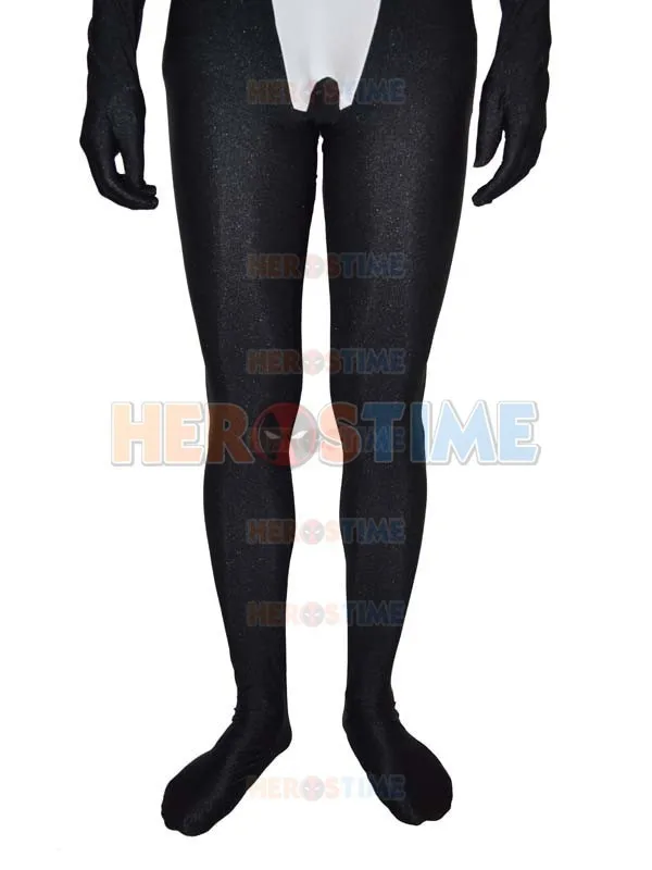 Черно-белый симбиот Веном злодей Косплей монолитный костюм спандекс зентай костюм