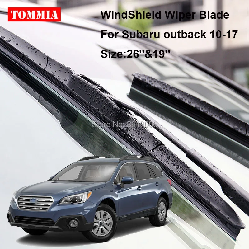 TOMMIA For Subaru outback 10 17 2pcs front soft rubber windscreen