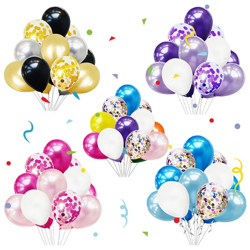

18pcs Clear Confetti Balloons red pink helium latex balloon inflatable party balloons for wedding birthday Bridal Shower decor