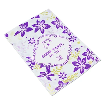 

300Pcs Plastic Zip Lock Self Seal Flat Bag Food Packing Resealable Zipper Purple With Window Poly Pouch Nuts Tea Dried Flower