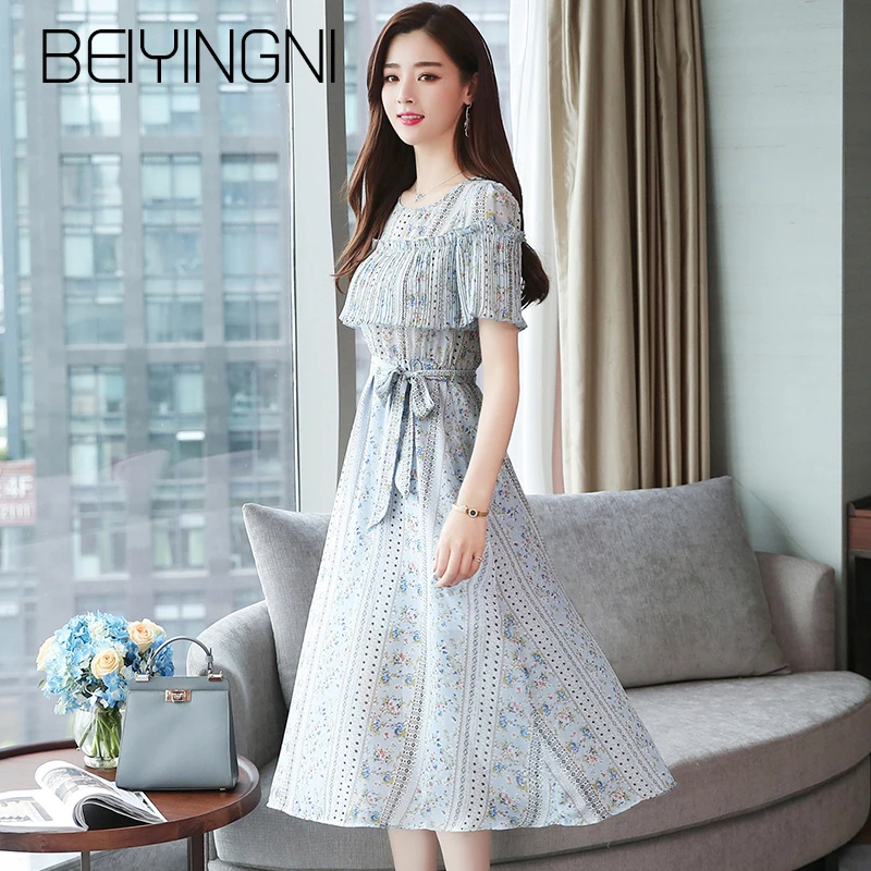 Beiyingni Patchwork Dress Women Short Sleeve Sashes Chiffon Print Vintage O-neck Lining Vintage Boho Dresses Elegant Shift Dress Beiyingni Patchwork Dress Women Short Sleeve Sashes Chiffon Print Vintage O-neck Lining Vintage Boho Dresses Elegant Shift Dress